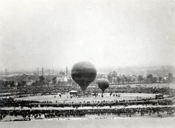 Il pallone gigante di Felix Nadar a Parigi, c.1863